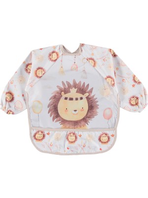 Bebechi Bambino Kids Uzun Kollu Mama ve Aktivite Önlüğü Aslan Kafa (6-24 Ay)