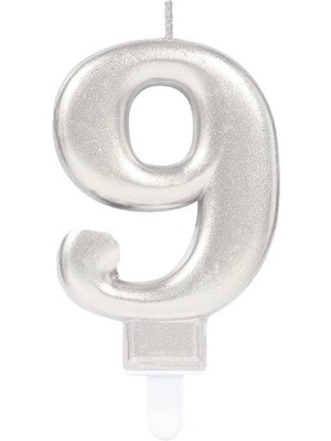 Tp Buğz 9 Rakam Mum Gümüş Renk