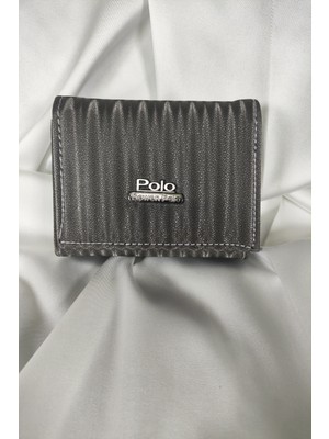 Belirtilmemiş Gri Kadın Cüzdanı Çıtçıtlı Kapaklı, Içten Fermuarlı, Kartlık Bölmeli