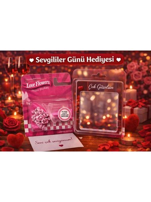 Kraft Çiçek, Koleksiyonluk Çiçek Buketi, Love Flowers Sevgiliye Hediye, Hot