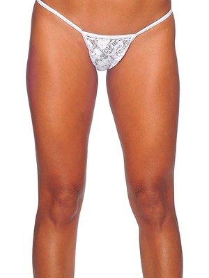 Tp Beyaz Dantelli Tanga TM1165