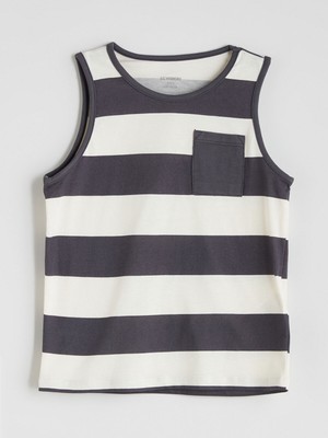 Lc Waikiki Yeni Sezon Bisiklet Yaka Çizgili Erkek Çocuk Atlet