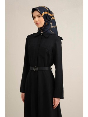 İpekevi Armine İpek Eşarp 2025 Yaz - 9346-52 Lacivert Twill