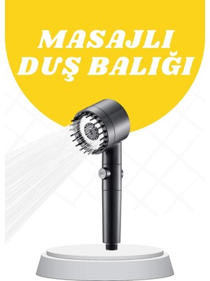 Tp Duş Başlığı Yüksek Basınçlı Masaj Taraklı 3 Kademeli - Lisinya