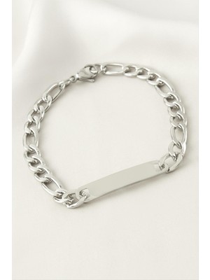 Osense Künye Çelik Bileklik (Isim Yazılabilir) 3,5 cm