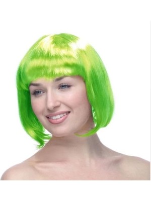 Tp Buğz Yeşil Küt Peruk Saç