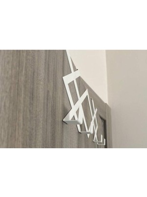 Normadia Metal Beyaz Desenli Amerikan Kapı Arkası Organizer ve Askılık MT77