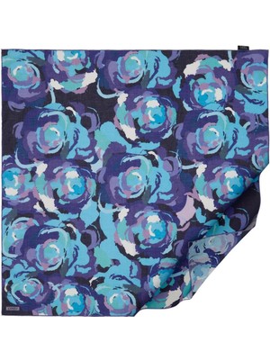 İpekevi Ipekevi Pamuk Eşarp - Duygusal Çiçekler Desenli - Mavi