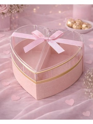 TeknoBeyza Sevgililer Gününe Özel Lüks Iki Bölmeli Kalpli Hediye Kutusu