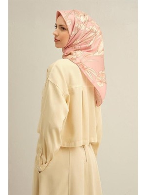 İpekevi Armine İpek Eşarp 2025 Yaz - 9324-08 Pudra Twill