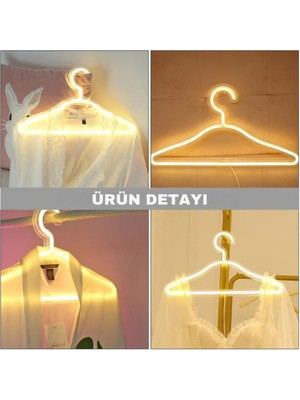 Normadia Renkli Neon Işıklı Elbise Askısı, Gece Parti ve Dekorasyon Için