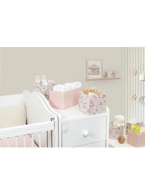 Tp Buğz Baby 3'lü Kullanışlı Çekmece Düzenleyici Çok Amaçlı Organizer Kutu (Pembe)