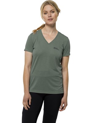 Jack Wolfskin Crosstrail Women Kadın Kahverengi Tişört