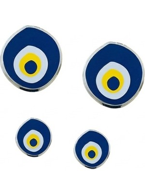 Calperia Nazar Boncuk Modeli Etiket Damla Sticker 4'lü Set