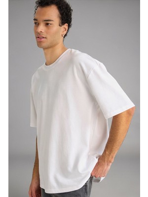 Defacto Erkek T-Shirt X3926AZ/WT34 Whıte