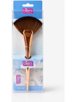 Bien Professional Yelpaze Fırça - Profesyonel Aydınlatıcı (Highlighter) ve Toz Temizleme Makyaj Fırçası