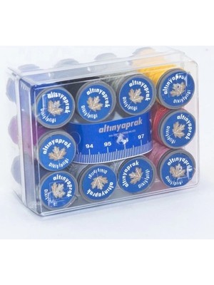 Tp Buğz Altın Yaprak Mezuralı Dikiş Ipliği Seti 10'lu Kutulu