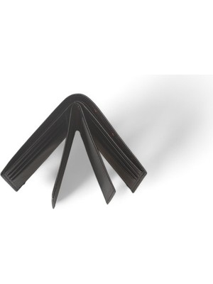 Hedea Gerçek Deri Siyah Iki Bölmeli Erkek Cüzdan