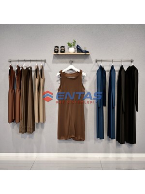 Normadia Şık Giyinme Odası Rafı ve Askılık Sistemi, Mağaza ve Butik Için Tam Uyum