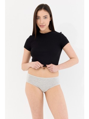 Naphor Air Gri Yüksek Bel Slip Külot