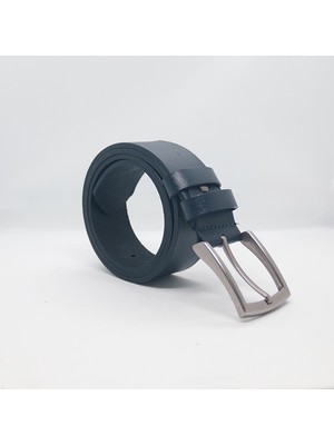 Paşala Leather Hakiki Deri Erkek Spor Kemer Lacivert 4 cm Günlük Kullanıma Uygun Dayanıklı Tokalı Kutulu Teslimat