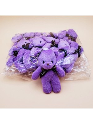 Nuveden Ieg™ Mor Peluş Ayıcık Anahtarlık Hediyelik