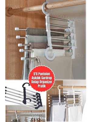 Normadia Pratik ve Şık Paslanmaz Çelik Pantolon Askısı, Düzenli Gardırop Sağlar