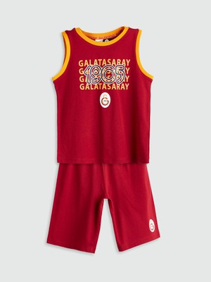 Lc Waikiki Yeni Sezon Galatasaray Baskılı Erkek Çocuk Şortlu Pijama Takımı
