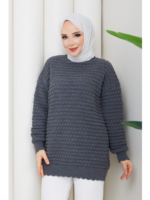 Pamuk Butik Kadın Damla Örgülü Triko Tunik -PMK522