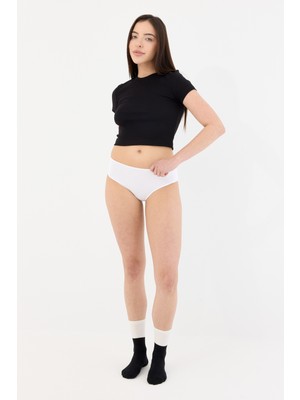 Naphor Air Beyaz Yüksek Bel Slip Külot