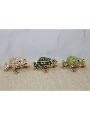 Ttt Swarovski Taşlı Minik Figür - Kurbağa Model 2