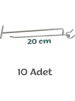 Normadia 10’lu Demir Tel Askı Seti, Delikli Panolar Için Dayanıklı Askı Çubuğu