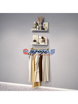 Normadia Geniş Giyinme Odası Rafı ve Askılık Sistemi, Mağaza ve Butik Için