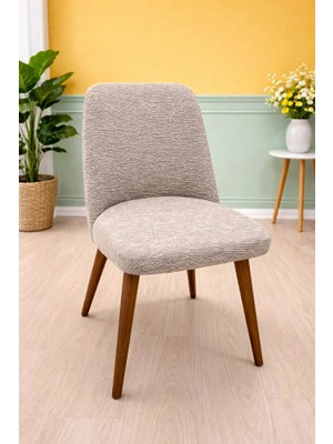 Tuchmall Sandalye Kılıfı Oval Sandalye Örtüsü Esnek Lastikli- 1 Adet