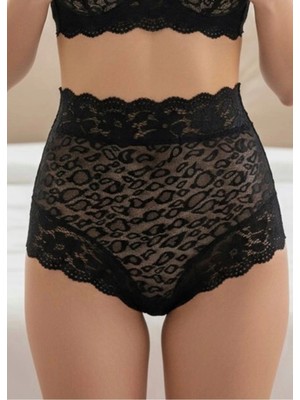 Giyim Siyah Dantelli Yüksek Bel Külot VENÜS-K1013