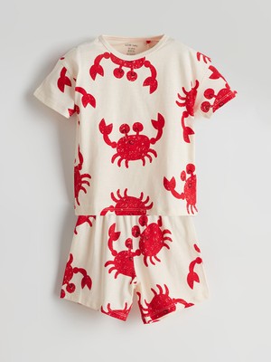 Lc Waikiki Yeni Sezon Baskılı Erkek Çocuk Şortlu Pijama Takımı