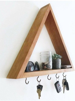 Normadia Modern Masif Üçgen Raf ile Şık ve Fonksiyonel Dekorasyon