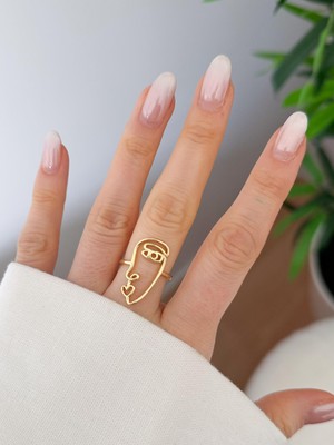 Venüs Design Çelik Face Yüzük (Ayarlanabilirdir)