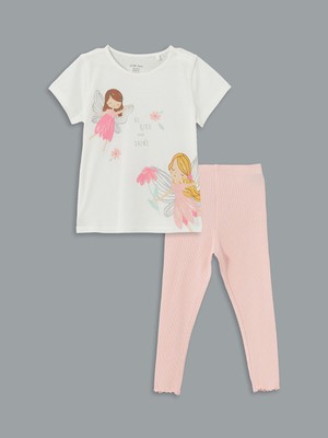 Lc Waikiki Yeni Sezon Bisiklet Yaka Kız Bebek Pijama Takımı