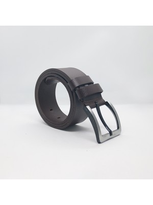 Paşala Leather Hakiki Deri Erkek Spor Kemer Kahve 4,5 cm Günlük Kullanıma Uygun Dayanıklı Tokalı Kutulu Teslimat