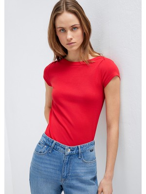 Mavi Kırmızı Basic Tişört 1613807-82054