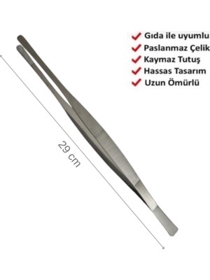 Ciyeska Servis Cımbızı  29CM - Master Chef Şef Cımbızı - Air Fryer & Barbekü Uyumlu