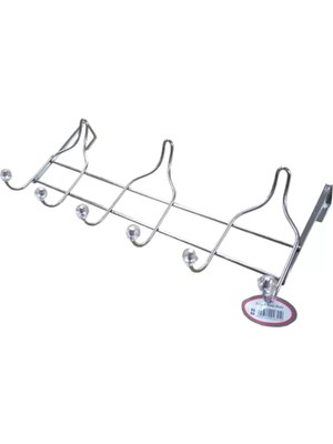 Normadia Şık Amerikan Kapı Arkası Askı Seti 6'lı, Krom Royaleks Ka-06