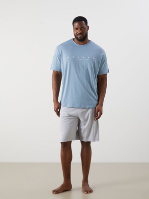 Lc Waikiki Yeni Sezon Büyük Beden Standart Kalıp Erkek Şortlu Pijama Takımı