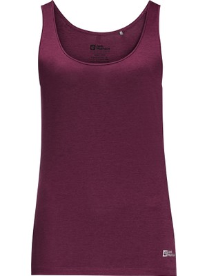 Jack Wolfskin Pack Go Tank Kadın Bordo Tank Top