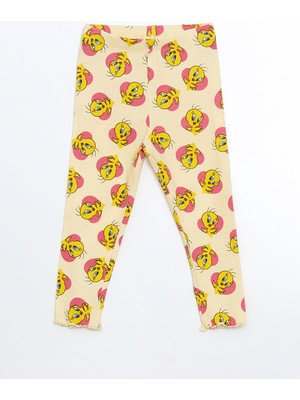 Lc Waikiki Yeni Sezon Beli Lastikli Tweety Baskılı Kız Bebek Pijama Alt