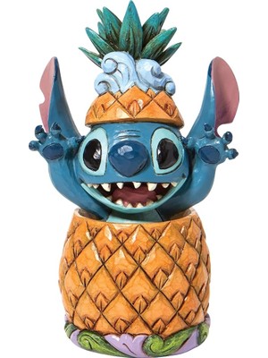 Astera Ananas Içinde Stitch Figürü, Yükseklik 14,5 cm Reçine