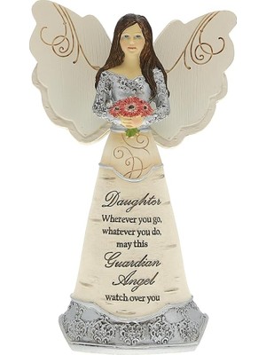 Astera Değerli Arkadaş - Çiçekli Bahar Meleği Heykelciği - 12,7 cm Reçine