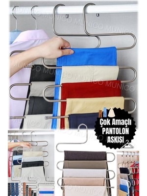 Normadia Katlanabilir Çelik Pantolon Askısı, Düzenli ve Şık Saklama Çözümü