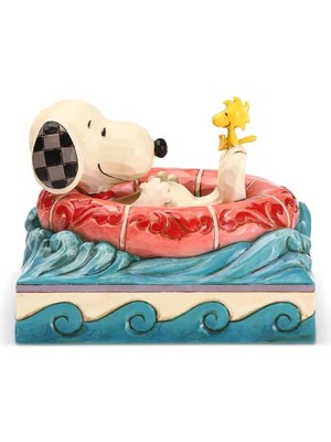 Astera Snoopy ve Woodstock Deniz Yatağında Heykelciği, 10 Cm, Reçine
